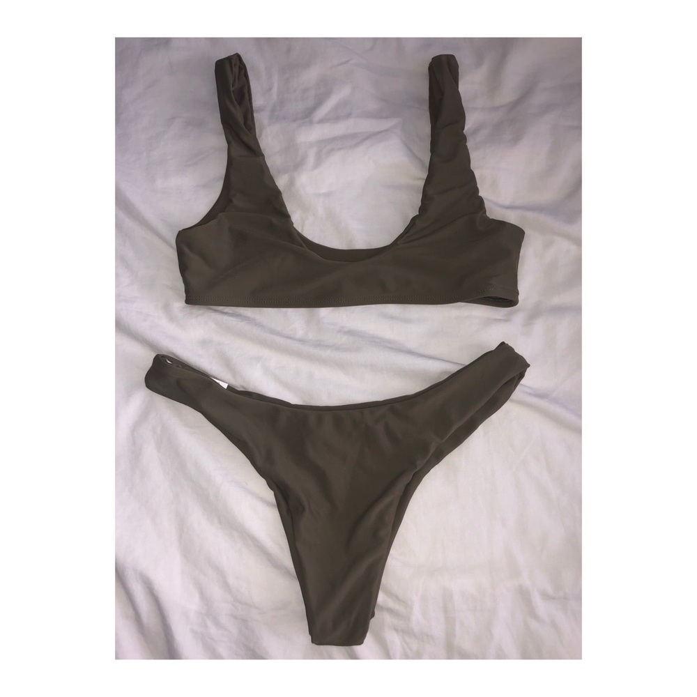 Army green bikini set